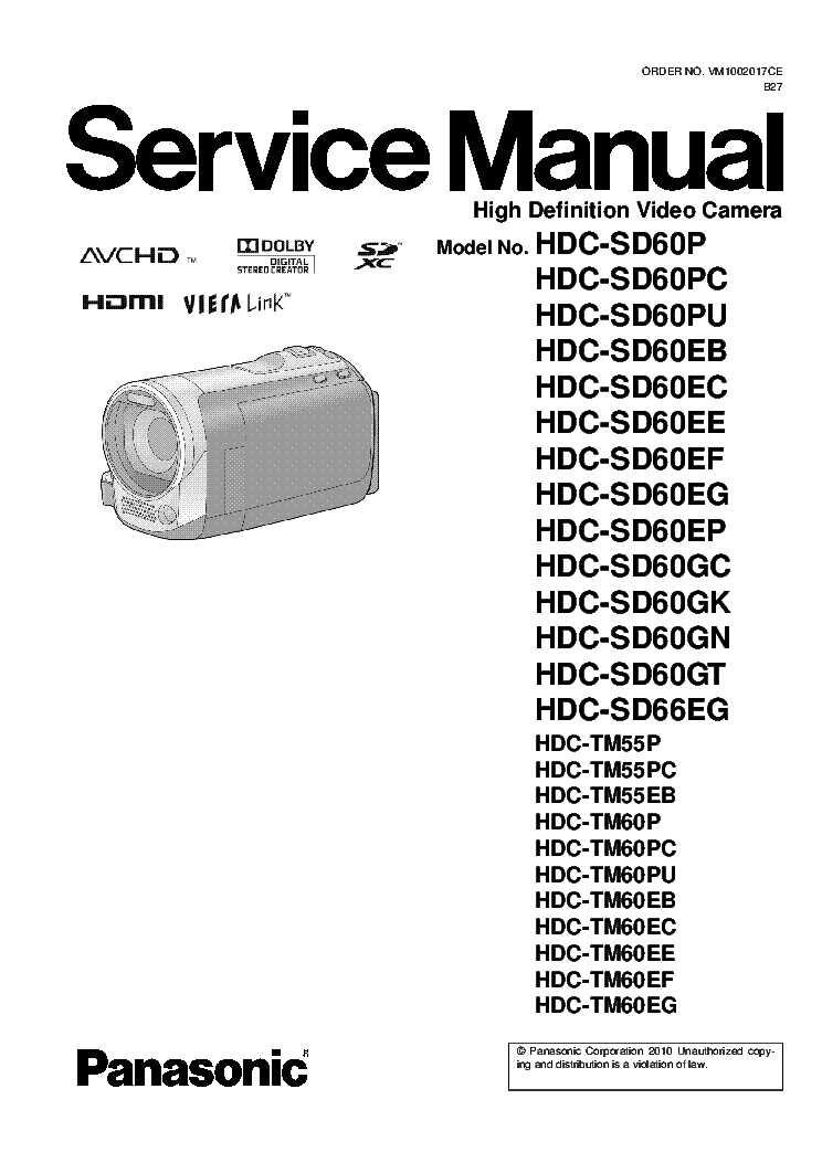 panasonic hdc sd60 manual